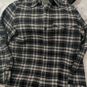Todd Snyder Black and White Plaid shirt Large Brand New